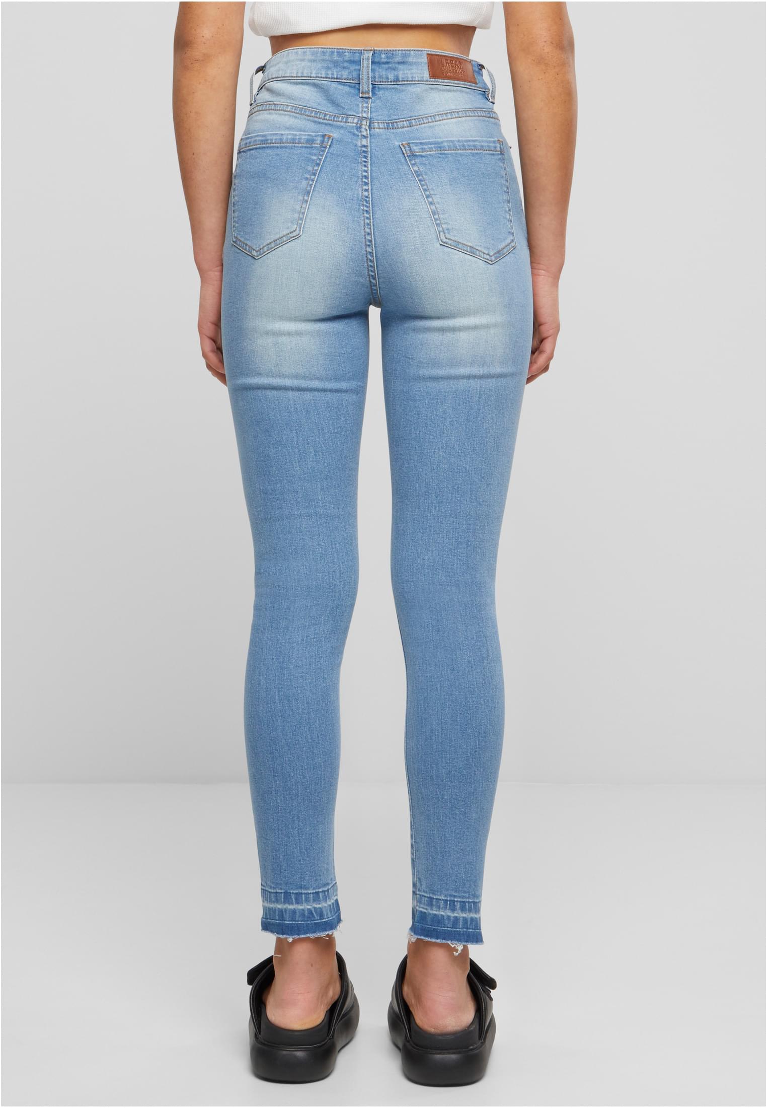 Ladies Skinny High Waist Open Hem Jeans clearblue bleached 26 - variant image 2
