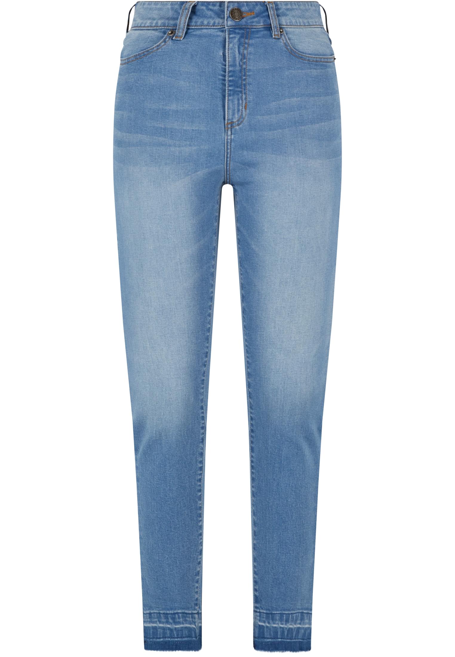 Ladies Skinny High Waist Open Hem Jeans clearblue bleached 26 - variant image 5