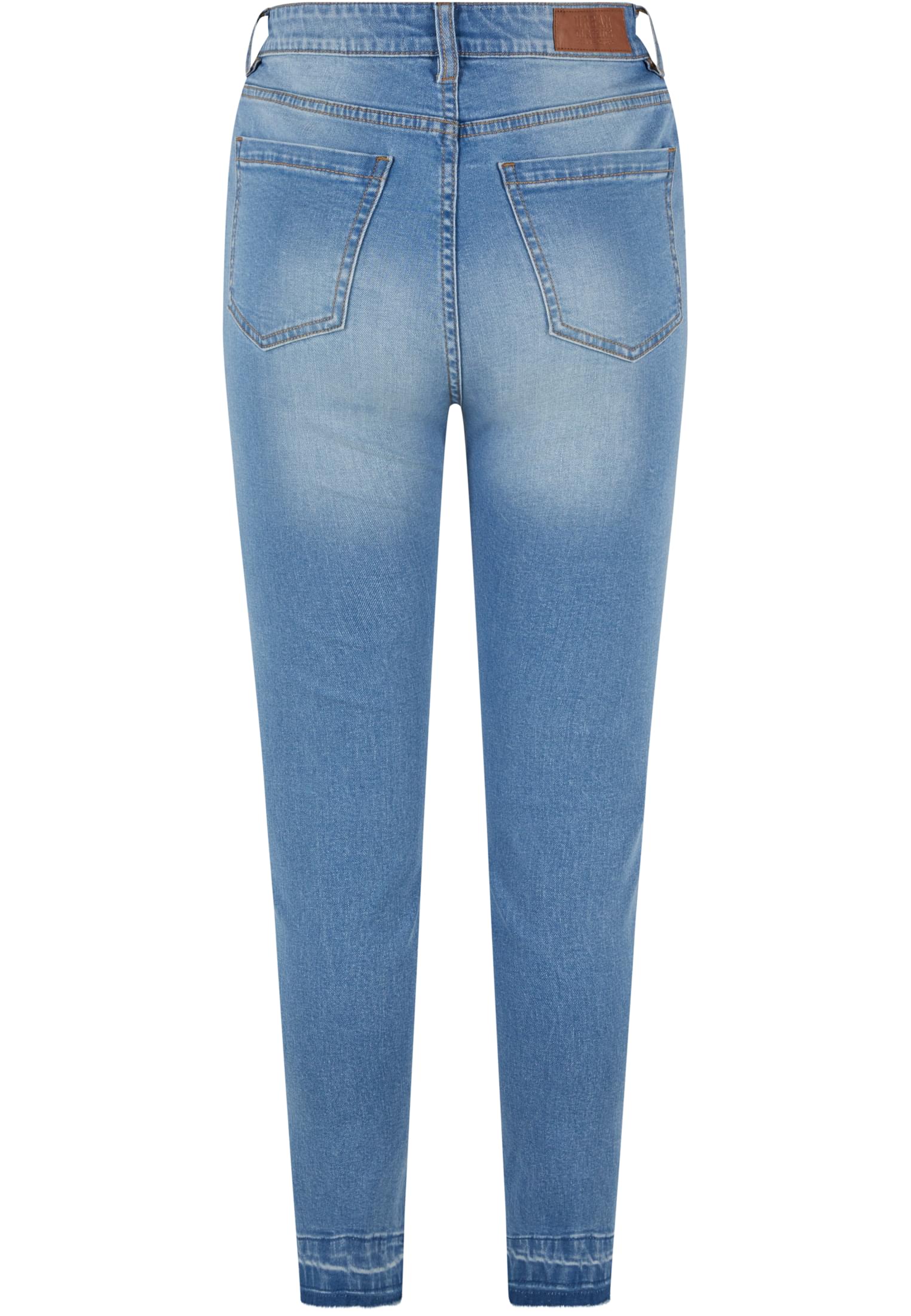 Ladies Skinny High Waist Open Hem Jeans clearblue bleached 26 - variant image 7